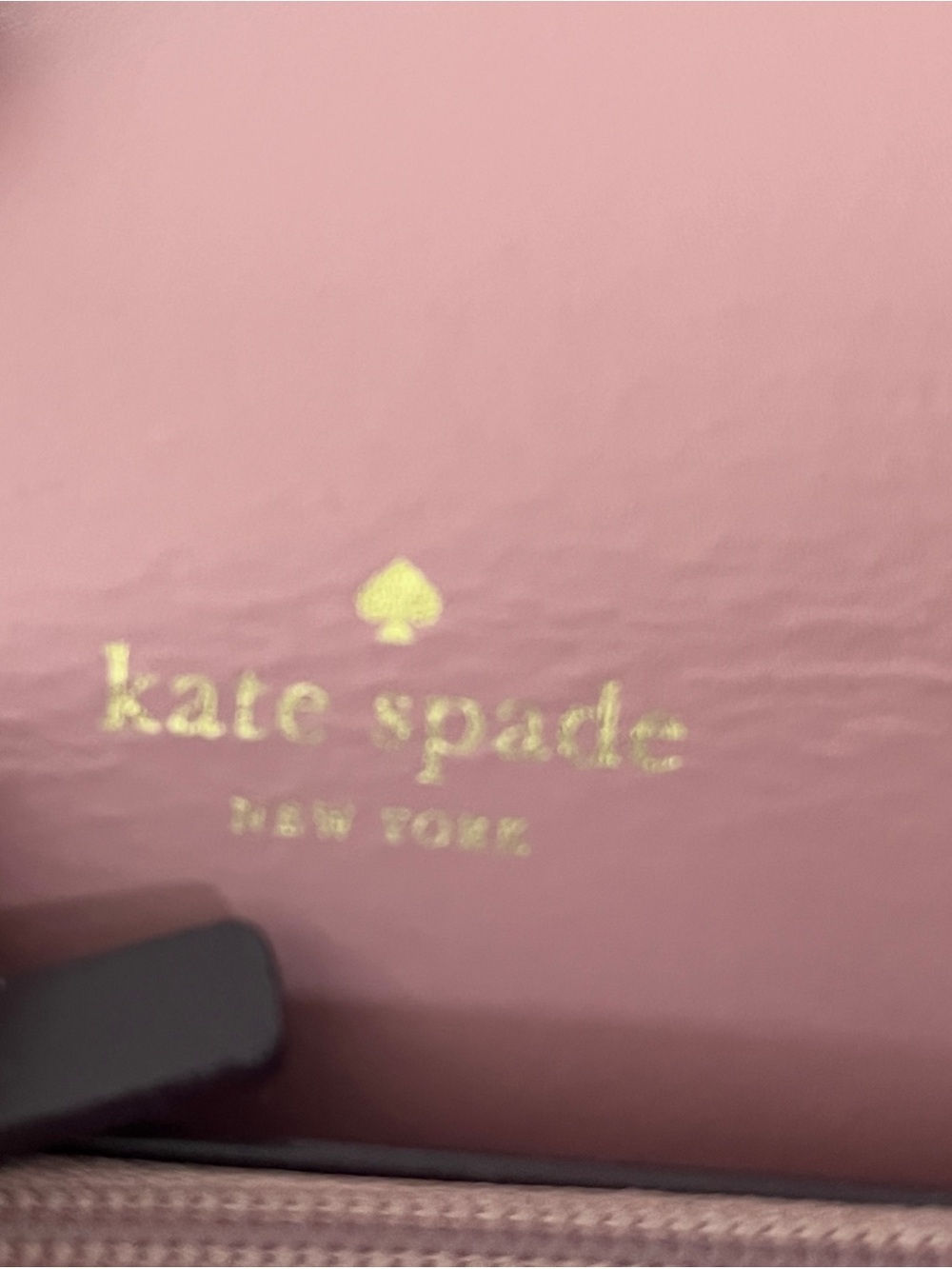 kate spade Plum Leather Wallet with Gold Logo Plate - Picture 9 of 9